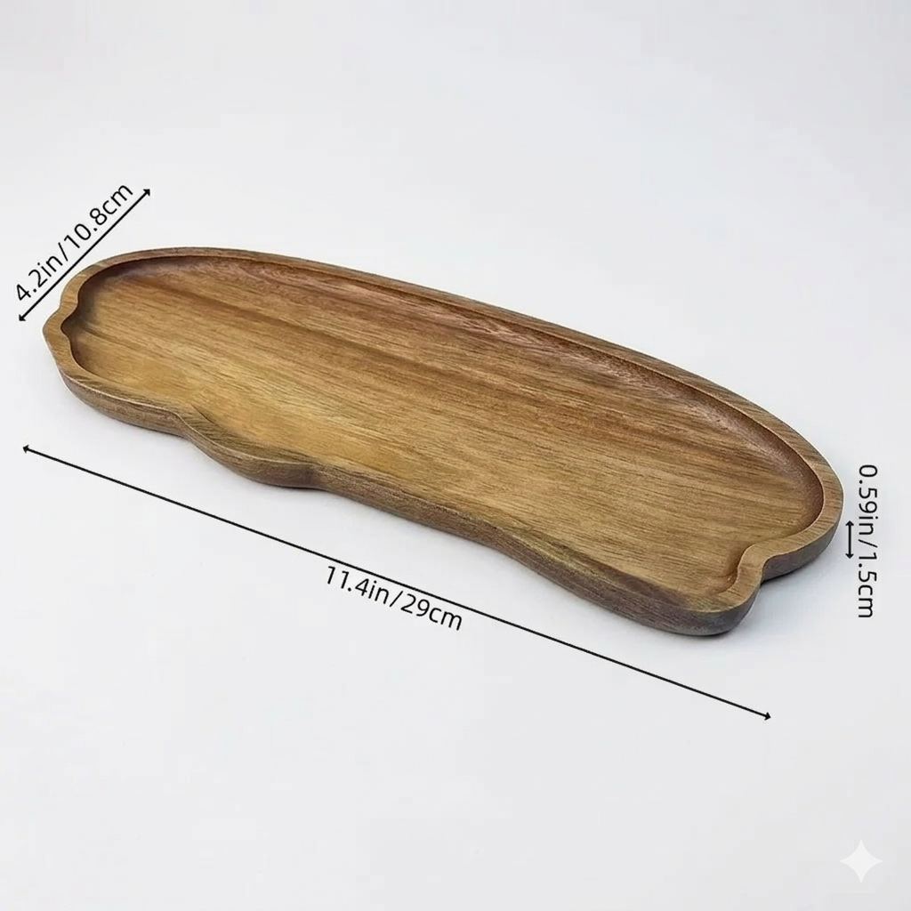 Bandeja de madera para servir café y desayuno – práctica y elegante
