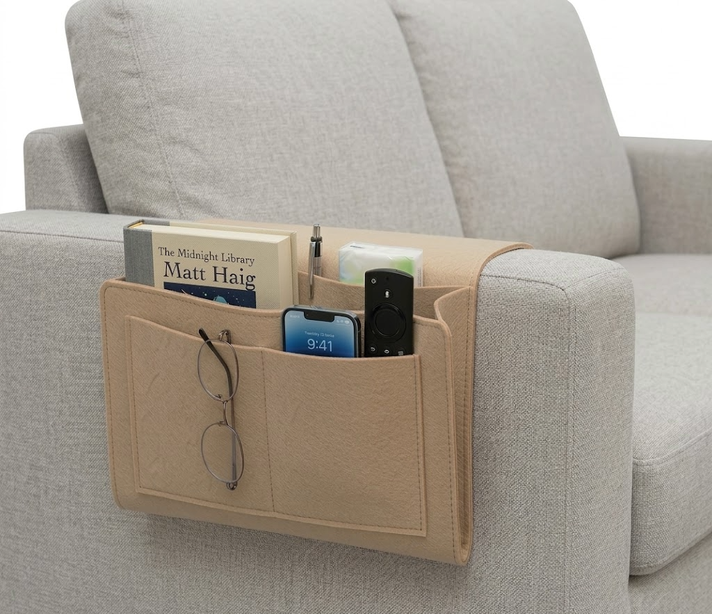 Organizador de Cama con Bolsillos – Todo a Mano sin Mesilla